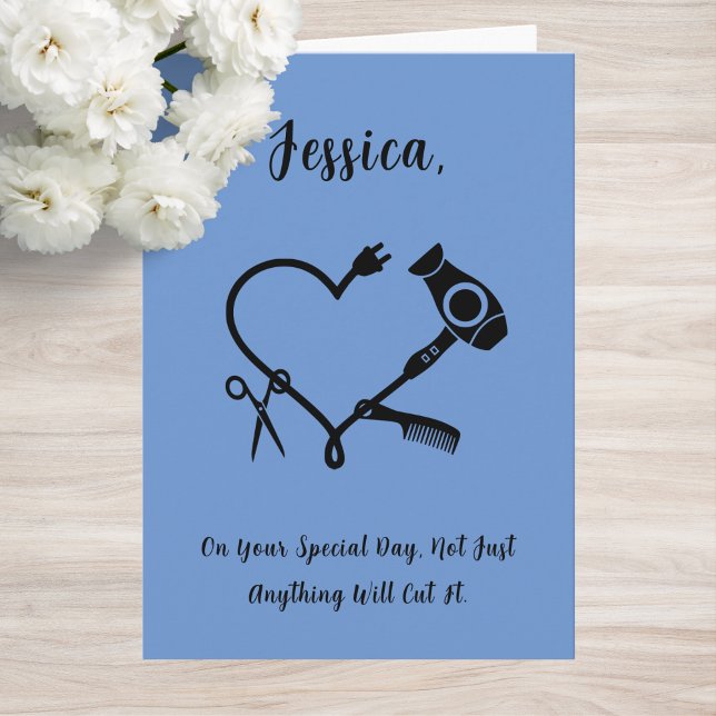 Hairdresser Birthday Card Kort (Skapare uppladdad)