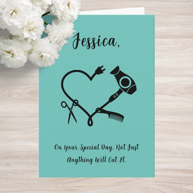 Hairdresser Birthday Card Kort (Skapare uppladdad)