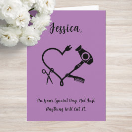 Hairdresser Birthday Card Kort