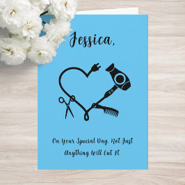 Hairdresser Birthday Card Kort
