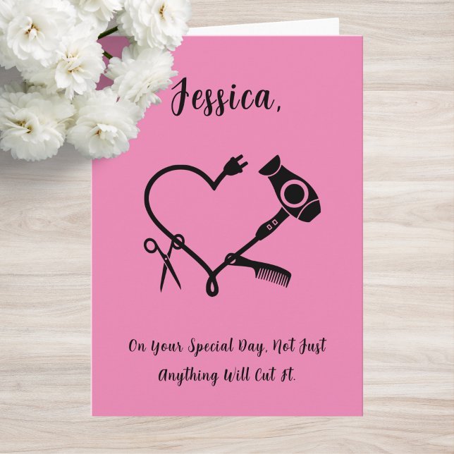 Hairdresser Birthday Card Kort (Skapare uppladdad)