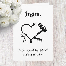 Hairdresser Birthday Card Kort