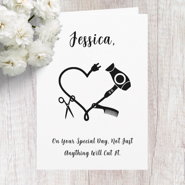 Hairdresser Birthday Card Kort (Skapare uppladdad)