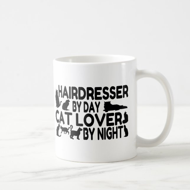 Hairdresser Cat Lover Kaffemugg (Höger)