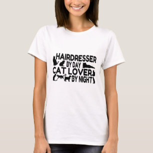 Hairdresser Cat Lover T Shirt