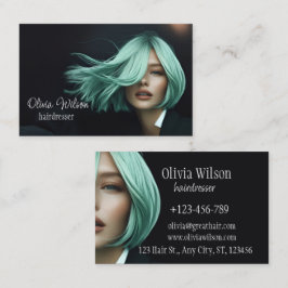 Hairdresser eller Beauty Artist modernt affärskort Visitkort