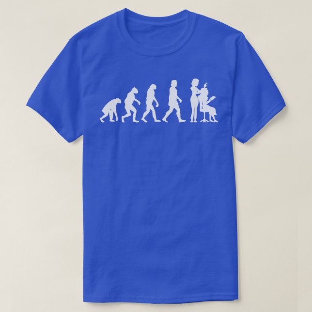 Hairdresser Evolution hårstylist frisör T Shirt (Design framsida)