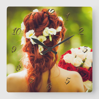 Hairdresser Fyrkantig Klocka