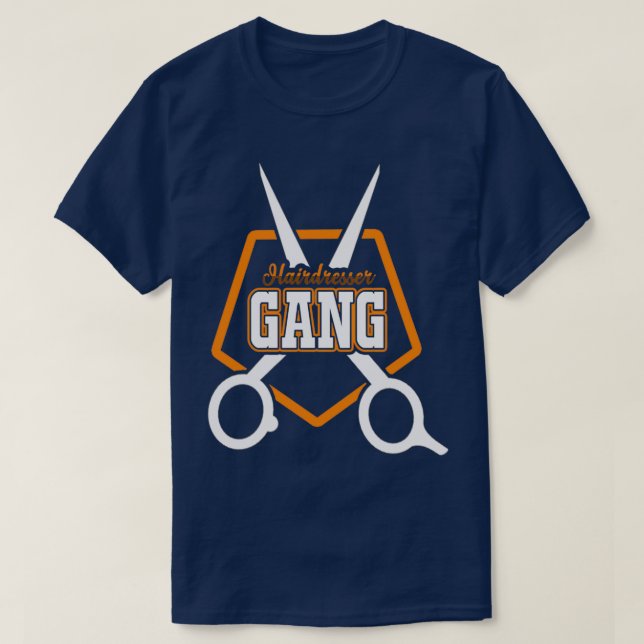 Hairdresser Gang Barbershop T Shirt (Design framsida)