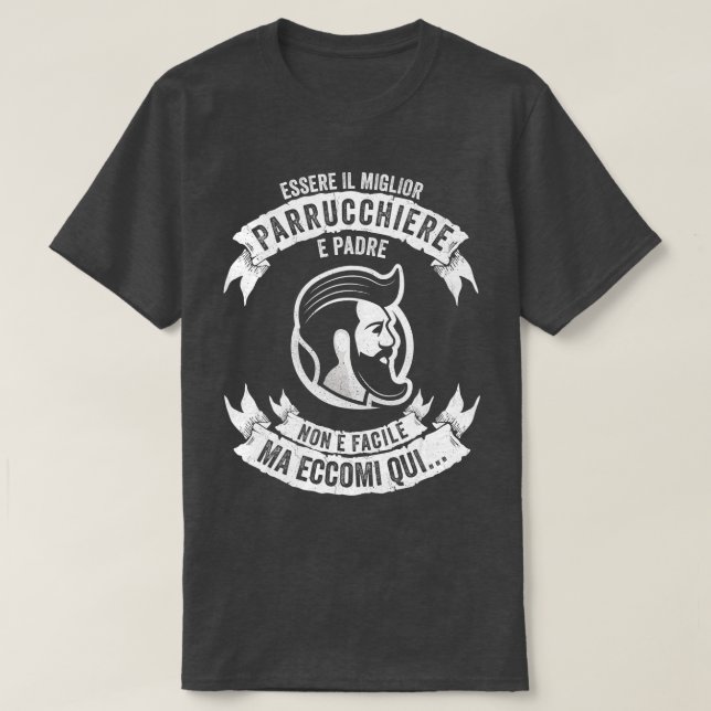 Hairdresser Gift Pappa Barber Coola T Shirt (Design framsida)