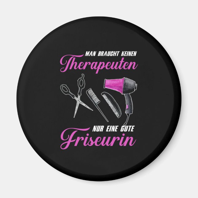 Hairdresser Hair Salon Barber Hair Stylist Gift Magnet (Framsidan)
