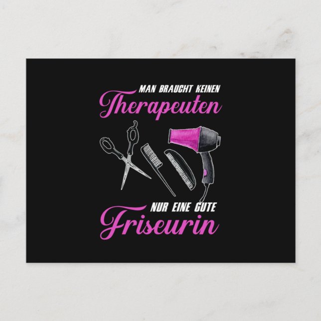 Hairdresser Hair Salon Barber Hair Stylist Gift Vykort (Framsida)