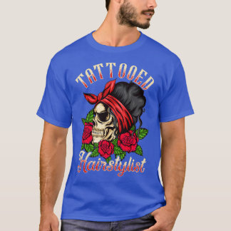Hairdresser Hair Salon Tattoo Älskare Tattooed Hai T Shirt