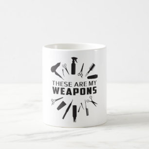 Hairdresser Hair Stylist Barber Weapons Funny Gift Kaffemugg
