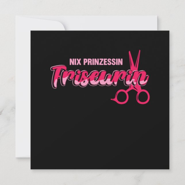 Hairdresser Hair Stylist Hair Salon Barber Scissor Inbjudningar (Framsida)