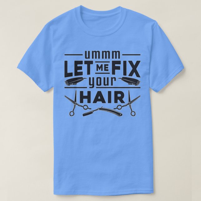 Hairdresser Hair Stylist Scissors Haircut Gift Ide T Shirt (Design framsida)