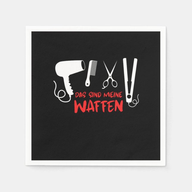 Hairdresser Hair Stylust Hair Dryer Hair Salon Gif Pappersservett (Framsidan)