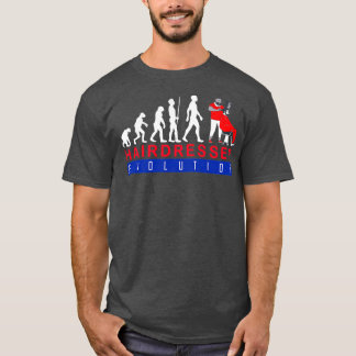 Hairdresser Hairstylist Evolution Funny för manar T Shirt