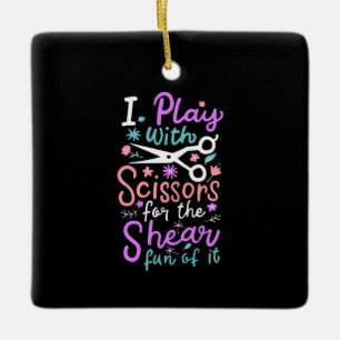 Hairdresser Hairstylist Gift Julgransprydnad Keramik