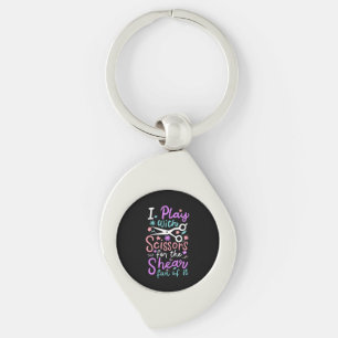 Hairdresser Hairstylist Gift Swirl Silverfärgad Nyckelring