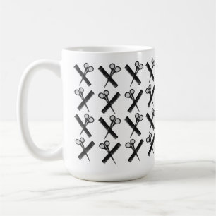 Hairdresser Hairstylist Scissors Comb Salon Kaffemugg