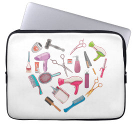 Hairdresser Hairstylist Verktyg Heart Laptop Fodral