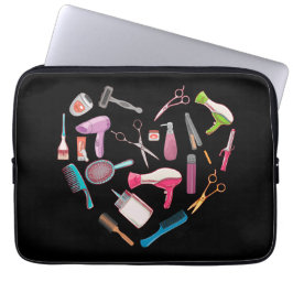 Hairdresser Hairstylist Verktyg Heart Laptop Fodral