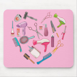 Hairdresser Hairstylist Verktyg Heart Musmatta