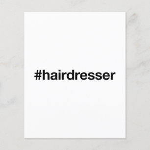 HAIRDRESSER Hashtag Flygblad