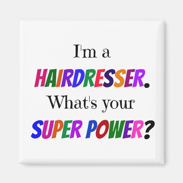 Hairdresser Humor Magnet (Framsidan)