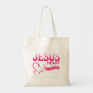 Hairdresser Jesus i hjärtsaxen Hairstylist Tygkasse