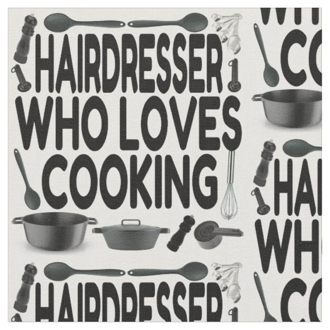 Hairdresser Kärlek Cooking Tyg (Närbild)