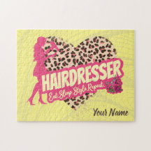 Hairdresser Leopard Hair Hustler Hairstylist