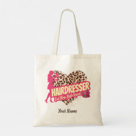 Hairdresser Leopard Hair Hustler Hairstylist Tygkasse