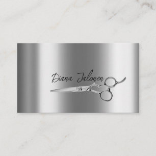 Hairdresser Möte Reminder Black Marble Visitkort