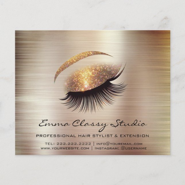 Hairdresser Nagel Stylist Pris List Ro Lash Brow Flygblad (Framsidan)