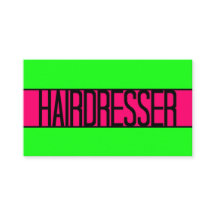 Hairdresser Neon Grönt och Shock rosa Affärskort
