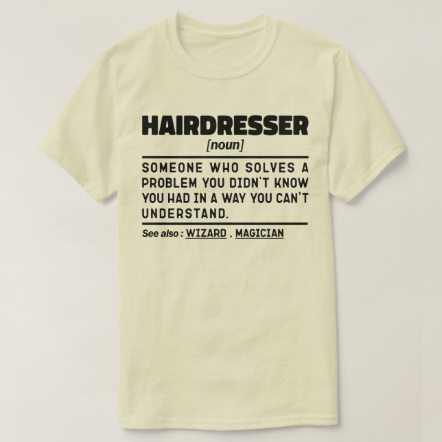 Hairdresser Noun Barbershop Appreciation Funny T Shirt (Design framsida)