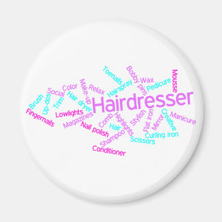 Hairdresser Ord Cloud Magnet