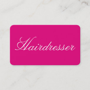 Hairdresser Plain Simple Clean Rosa Professionell Visitkort