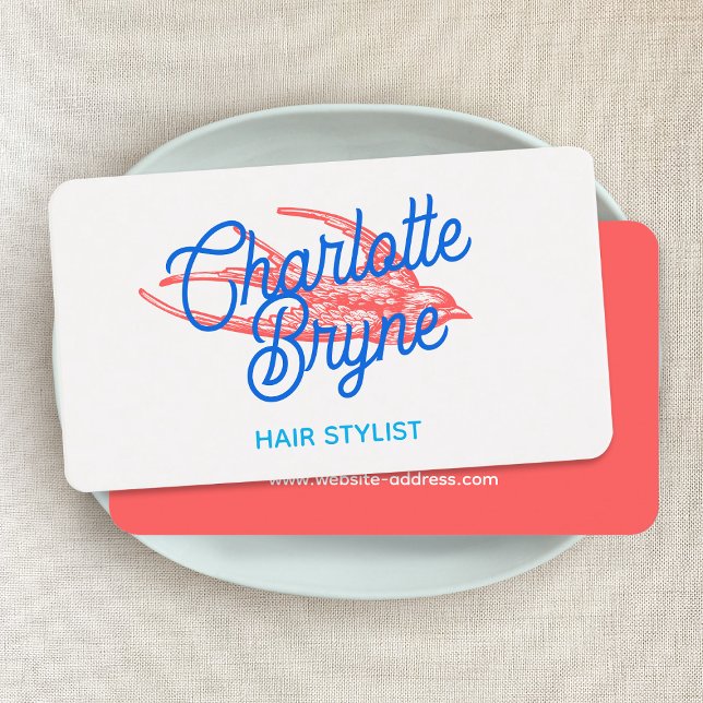 Hairdresser Retro Sväljer Visitkort (Skapare uppladdad)