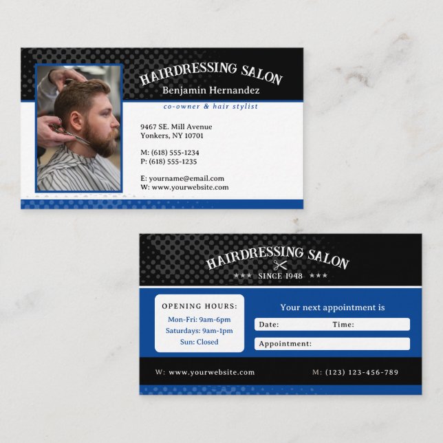 Hairdresser Salon | PERFEKT Visitkort (Fram/baksida)