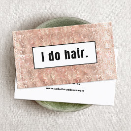 Hairdresser Salon Ro Guld Faux Sequins Visitkort