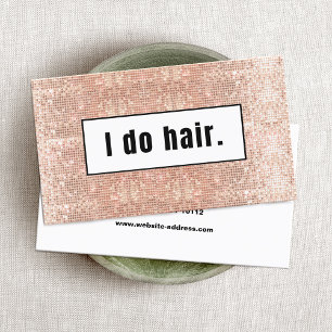 Hairdresser Salon Ro Guld Faux Sequins Visitkort