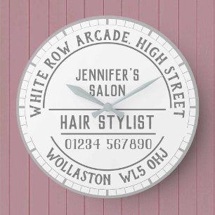 Hairdresser Salon Wall Clock Stor Klocka