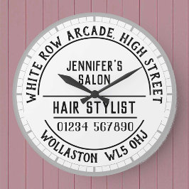 Hairdresser Salon Wall Clock Stor Klocka