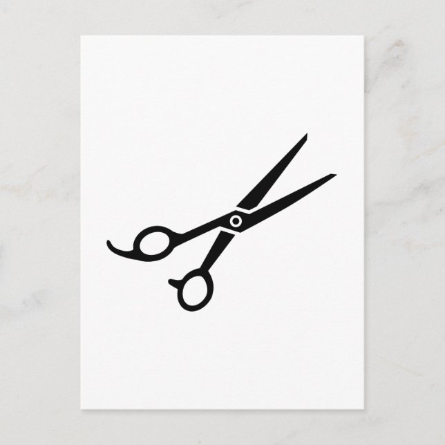 Hairdresser scissars vykort (Framsida)