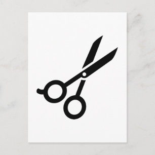 Hairdresser scissars vykort