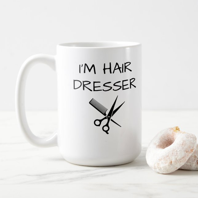 Hairdresser-skjorta, Hairstylist-skjorta, Beautici Kaffemugg (Med munk)