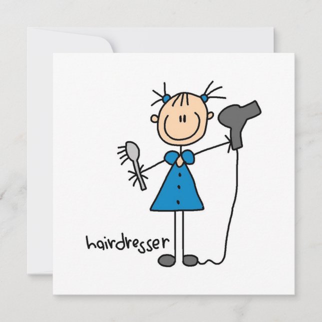Hairdresser Stick figur (Framsida)